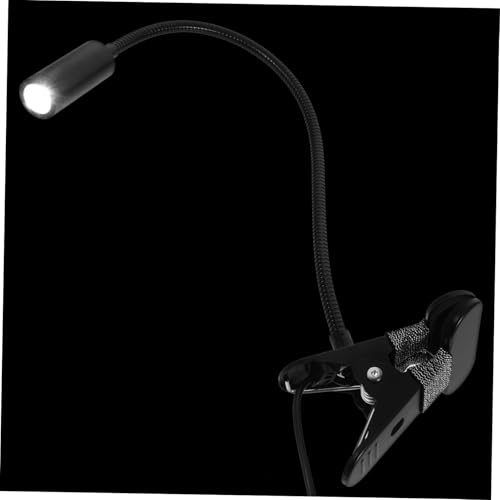 DIYEAH Luz De Lectura Led Condujo Acortar Luces Clip De Luz De Escritorio Luces De Clip Interior Ligero Escritorio Lámpara Con Abrazadera Negro
