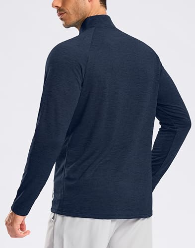 Image of G Gradual Men's Quarter Zip Pullover Running Athletic Shirts Long Sleeve | Lightweight, Quick Dry, Moisture Wicking, Sun Protection, 1 /4 Zip Golf Pullover for Men Workout, Gym, Hiking, Casual