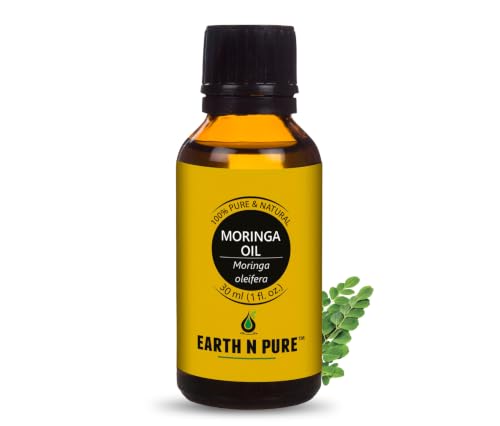 Image of Earth N Pure Moringa Oil | 100% Pure & Natural | Cold-Pressed | Skin, Hair & Massage | Deeply Moisturizing | Vegan & Cruelty-Free | 30ml