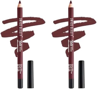 Swiss Beauty Bold Matt Lip Liner | Long-lasting |Matte Finish | Non-drying | Shade-02, 1.6gm (Pack of 2)-picture-12
