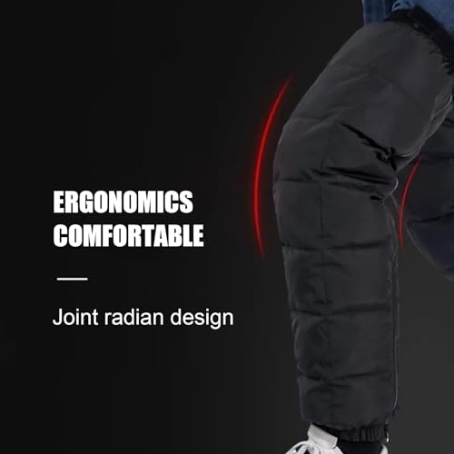 Cycling Leg Warmers Thermal, Leg Warmer Zipper Leg Sleeves, Waterproof Winter Thermal Knee Brace, Motorcycle Leg Guards for Girls Boys, Thermal Long Leg Sleeves for Men Women Legwarmer4