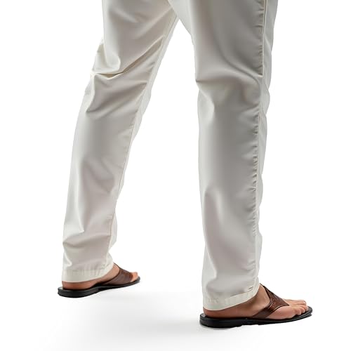 Image of Men's Cotton Silk Pajama with Pockets, Elastic Waist - Soft, Lightweight & Comfortable