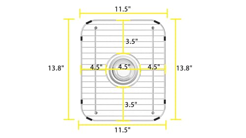 SANNO Protector de Fregadero Acero Inoxidable 2 Pzas 11.5x13.8" miniatura 2