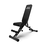 Banco de Pesas Ajustable Banco de Ejercicios de Entrenamiento Plegable Banco con Mancuernas Tablero de Abdominales multifunción para el hogar Equipo de...