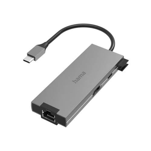 Hub USB-C 5 ports Hama adaptateur multiport avec LAN Ethernet