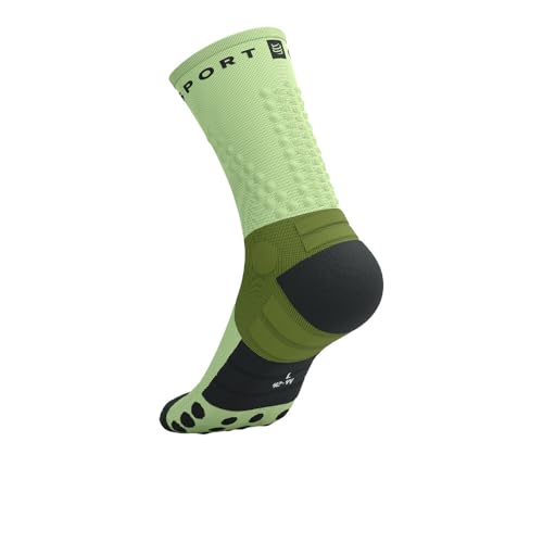 Meia de Compressão para trilha - Ultra Trail Socks V2.0 - Verde/Preta (T2)