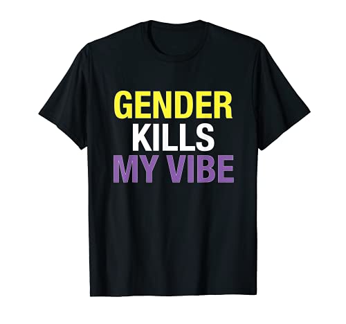 Herren Funny Nonbinary Flag Enby Genderqueer Non Binary T-Shirt