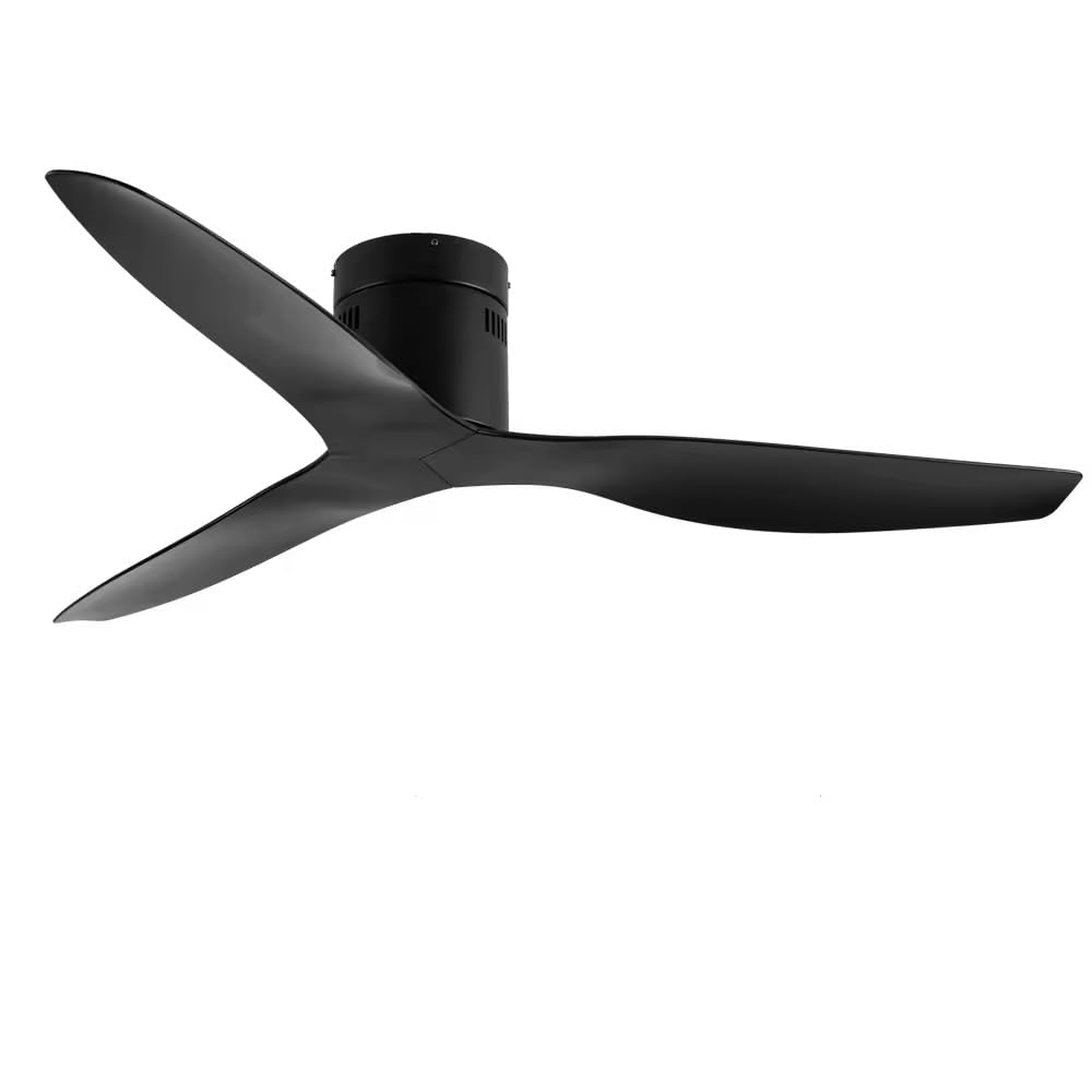oltao Titan Hugger Fan with Lights, 6 Speeds DC Reversible, Modern Low Profile Ceiling Fans for Bedroom, Living Room and Garage-image-43