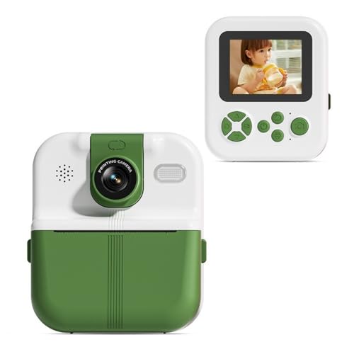 Fiegcit キッズカメラ、子供用カメラ 、プリントカメラ、トイカメラ、即刻の印刷物のカメラ、おもちゃのカメラ、4〜12歳の子供用カメラ, 48MP 写真 1080P のビデオ デジタル カメラ、2.4 インチ IPS スクリーンの MP3 音楽、ABS