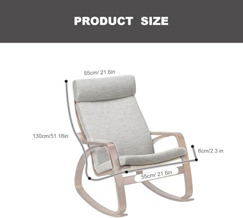 Coussin de chaise pour bascule antidérapant épais