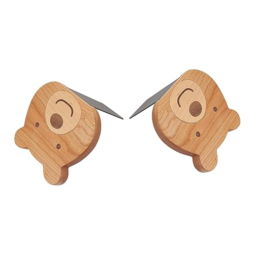 2 supports en bois forme ours mignon pour stylos et bureau de maison - 2