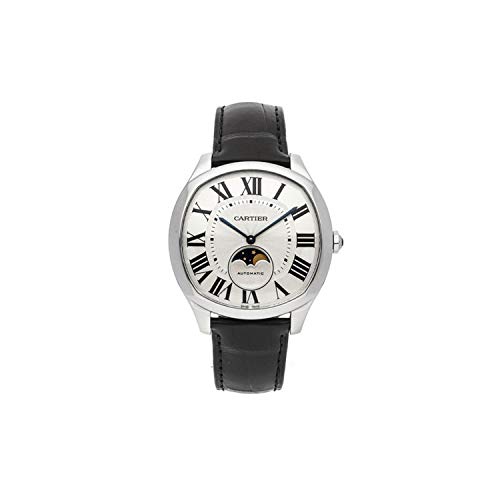 Preisvergleich Produktbild Cartier Drive Moon Phases Steel Silver Dial Automatic Mens Watch WSNM0008