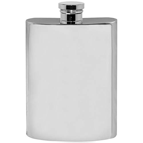 English Pewter Company 6oz Plain Pewter Liquor Hip Flask [FL256]