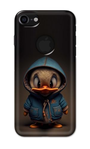 Image of PRINTFIDAA Printed Hard Back Cover Case for Apple iPhone 7 Logo | iPhone 8 Logo Back Cover (Animated Duck) -112