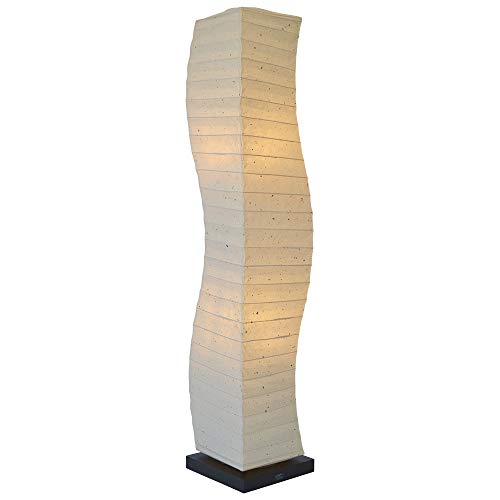 美濃和紙製 スタンド型フロアライト warp ワープ 粕紙 手作り 間接照明 和風照明 和紙照明