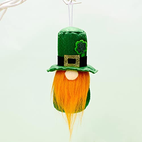 Ornamentos de gnomo, 2 peças, decorações de dia de São Patrício, enfeite de boneca de elfo irlandês