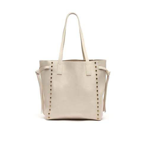MISAKO Ranty-1 bolso shopper grande con detalles metálicos Mujer - Ranty-1 Beige 34x44x15 cm MISAKO Ranty-1 bolso shopper grande con detalles metálicos Mujer - Ranty-1 Beige 34x44x15 cm