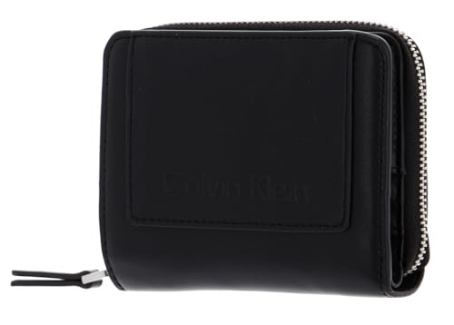 Calvin Klein Damen Portemonnaie Zip Around Klein, Schwarz (Ck Black), Onesize