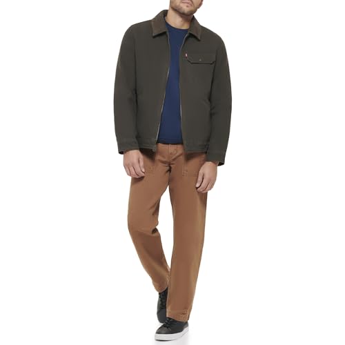 Image of Levi's Men's Workwear Cotton Canvas Corduroy Collar Depot Jacket