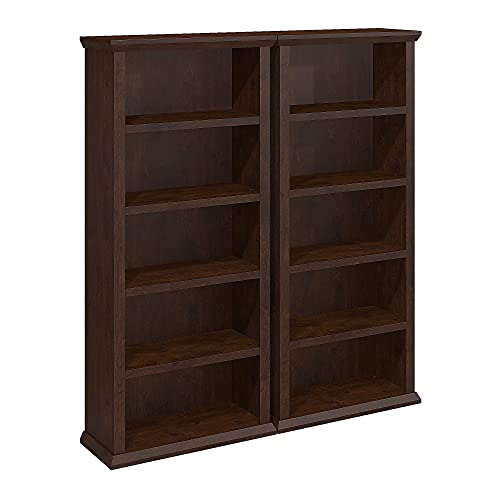 Bush Furniture Yorktown Bookcases In Antique Cherry - Set Of Two #TOP11