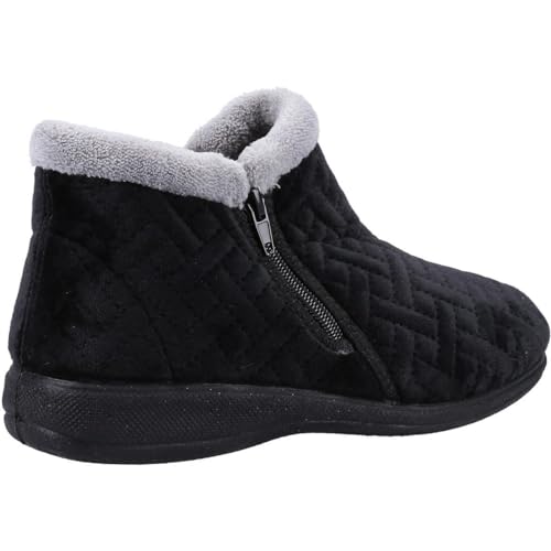 Fleet & Foster Perendale Womens Slipper Boots Black 7 UK