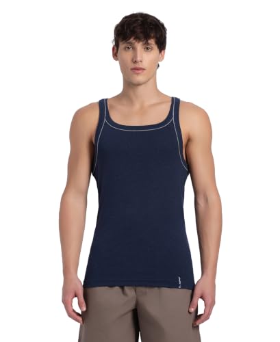 Image of Jockey US54 Men Super Combed Cotton Square Neck Gym Vest with Graphic Print