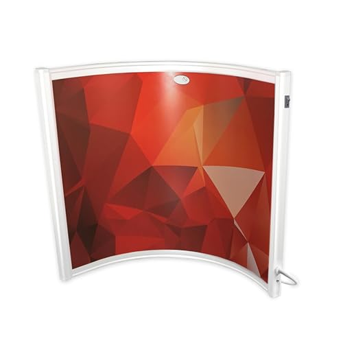 Könighaus Infrarotheizung Standgerät | Infrarot Bogenheizung - 300W mit TÜV SÜD + 5 Jahre Herstellergarantie ✓ Ideal als Schreibtisch Heizung ✓ fester Stand ✓- Rubin Rot - 300W