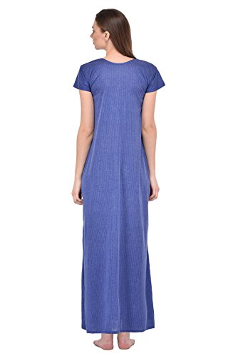 Image of Fabme Women Cotton Floor Length Nursing Nighty