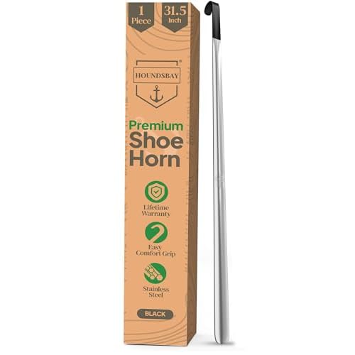 Shoe Horn Long Handle for Seniors - Long Handled Shoe Horn for Boots and Shoes - Long Metal Shoe Horn for Women, Men & Kids - Extra long Shoes Horn, Metal Shoe Horn Long Handle, Shoe Spoon Long Handle