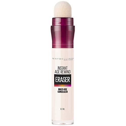 Image of Maybelline New York Instant Age Rewind Medium Concealer, Ivory, 6G And New York Fit Me Matte+Poreless Liquid Foundation Tube,Oily Skin, 128 Warm Nude, 18Ml, 2 count