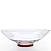 Produktbild Hosley Klar Glas Schüssel mit Rot Unten, 30 cm Durchmesser: Ideal Geschenk für Hochzeit Oder Besonderen Anlass; für Dekorative Kugeln/Orbs, DIY Projekte, Terrarien und Mehr. O4