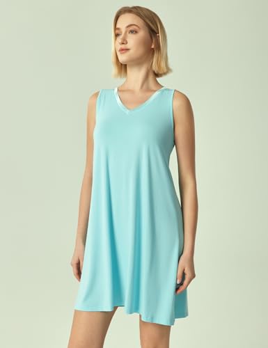 Image of GYS Cooling Bamboo Viscose Sleeveless Nightgowns for Women