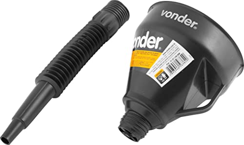 Funil Plástico Bico Flexível Preto 140mm - Vonder