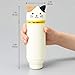 LIHIT LAB Kawaii Japanese Panda Stand Up Pencil Case For School Office College, Cute School Supplies, Animal Pen Holder Pouch Holder Teen Girls, Travel Cosmetics Storage, Artist Pencil Case (A7712-6)