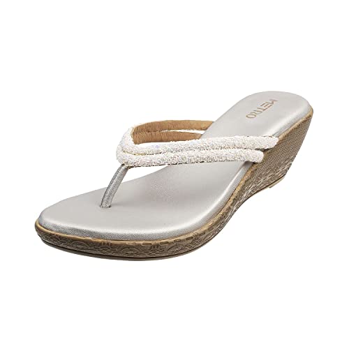 Image of Metro Women Synthetic Leather Wedge Heel Sandal