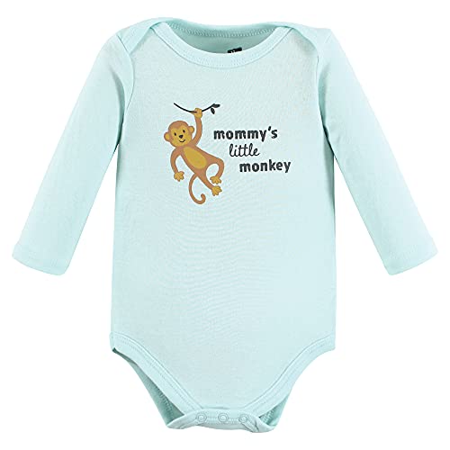 Image of Hudson Baby baby-boys Cotton Long-sleeve Bodysuits 5-pack
