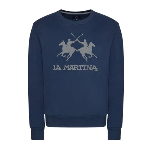  La Martina Maglione Uomo Cotone Blu, Blu, L