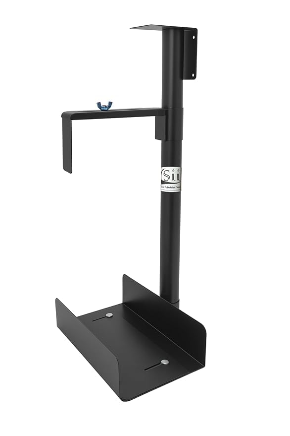 Image of Sii Universal Adjustable CPU Holder Wall & Desk Mount with Tray |CPU Stand |Wall Stand Heavy Duty Metal Stand for Computer Tower