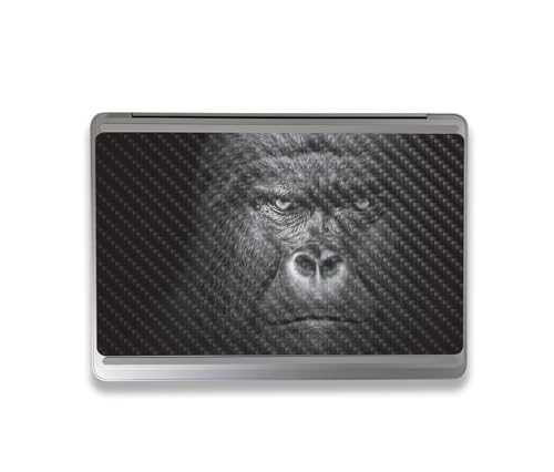 Image of MightySkins Carbon Fiber Skin Compatible With Microsoft Surface Laptop Studio 2 (2023) Full Wrap Kit - Mono Gorilla | Protective, Durable Textured Carbon Fiber Finish | Easy To Apply | Made in the USA