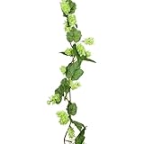 hopfen shop online Guirlande de houblon artificielle en soie d'environ 1,8 m de long