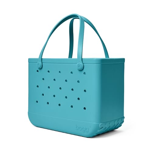 BOGG BAG Original Large Tote – 19” x 14” x 9” – Durable, Washable, Tip-proof – Beach, Pool, Boat, Work, Sports (Turquoise and Caicos)