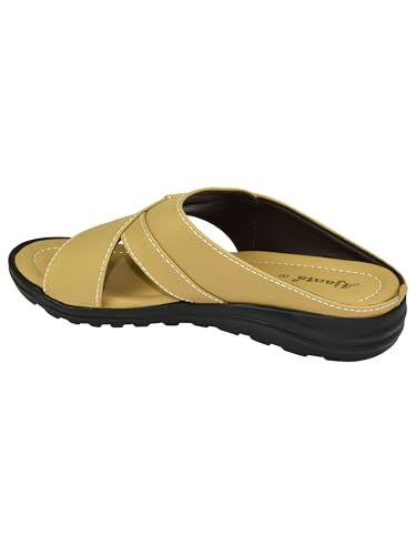 Image of AJANTA Men's Sandals for Men | Casual Walking Office Outdoor Sandals | Lightweight Comfortable Slip-On Footwear for Men | Anti-Skid Travel Daily Wear Open Toe Summer Sandals for Men