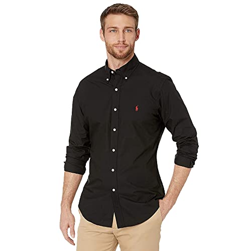 POLO RALPH LAUREN Slim Ft BD Ppc White Freizeithemd Herren, Schwarz , Large