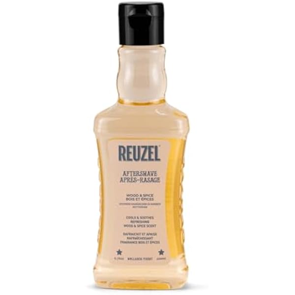 Reuzel Wood & Spice Woda Po Goleniu, Odświeżający Płyn Po Goleniu o Ciepłym, Męskim Zapachu, 200 ml / 6,76 oz