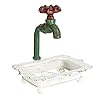 Creative Co Op Charming Cast Iron Soap Dish with Miniature Faucet Detail