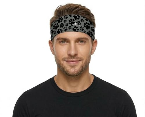 Image of Duwoni Sports Headbands for Men, Moisture Wicking Workout Headband, Sweatband Headbands for Running,Cycling,Football,Yoga,Tennis,Hiking,Hairband for Women and Men