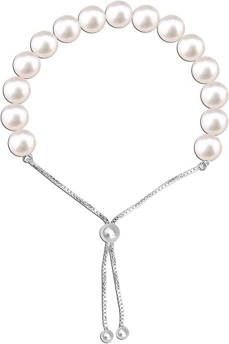 Amazon Brand - Nora Nico 925 Sterling Silver BIS Hallmarked 8 mm Pearl Bracelet With Box Chain for Women (B08TRG81TR) Amazon Price History, Amazon Price Tracker