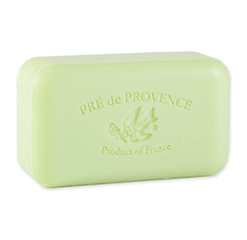 Image of Pre de Provence Artisanal Soap Bar, Natural French Skincare, Enriched with Organic Shea Butter, Quad Milled for Rich, Smooth & Moisturizing Lather, Cucumber, 5.3 Ounce