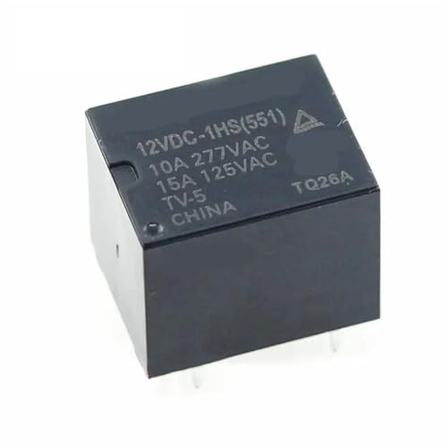 Relé JQC-3FF-12VDC-1HS de 15A y 4 pines para control electrónico seguro