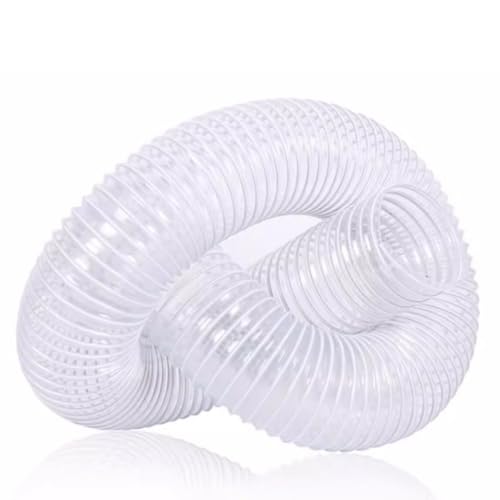 1 Pcs Transparent Elastic PVC Dust Collection Hose 32MM 40 45 50 55 60 65MM With Carbon Steel Wire Coil, For Workshop, Industrial, Length 1 Meter(60mm)